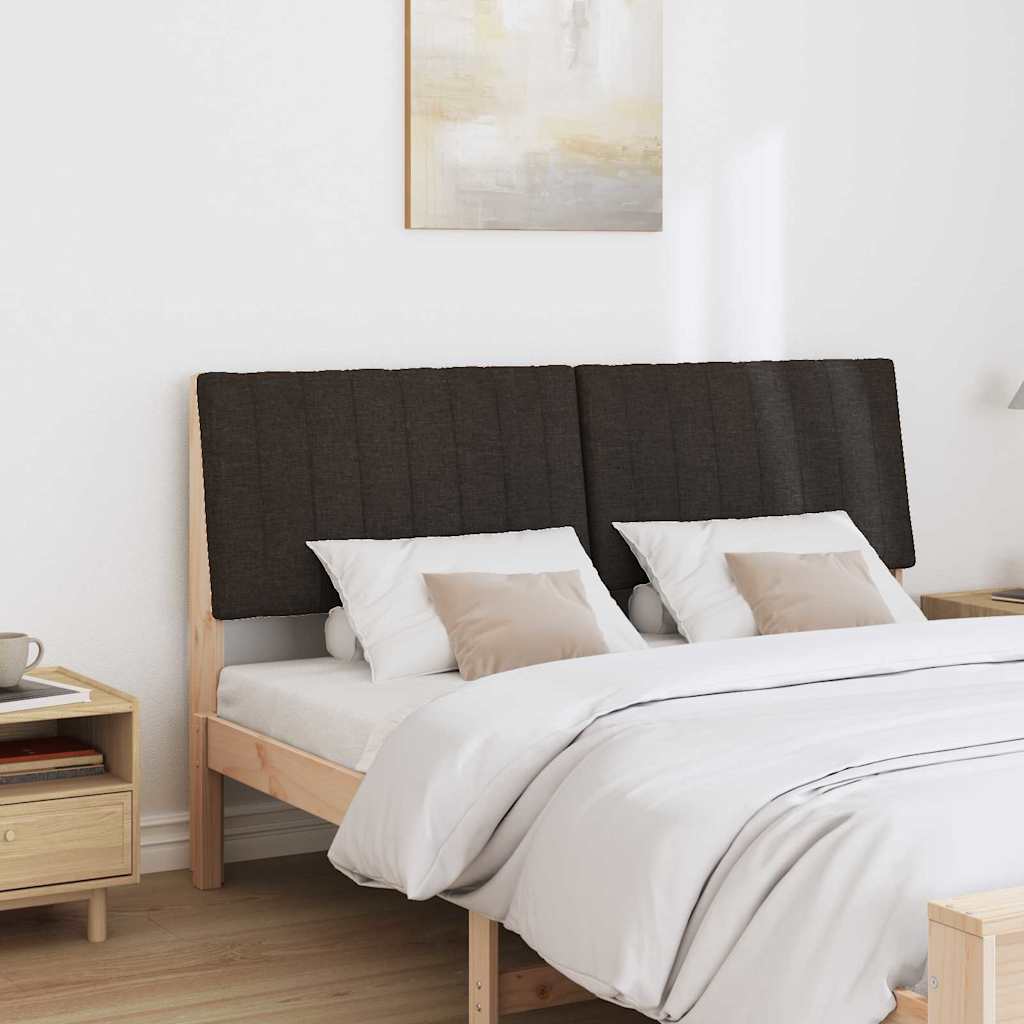 Testiera imbottita Nero 150 cm Pino massello