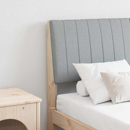 Testiera imbottita Grigio chiaro 140 cm Pino massello