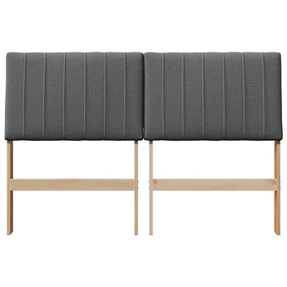 Testiera imbottita Grigio scuro 140 cm Pino massello