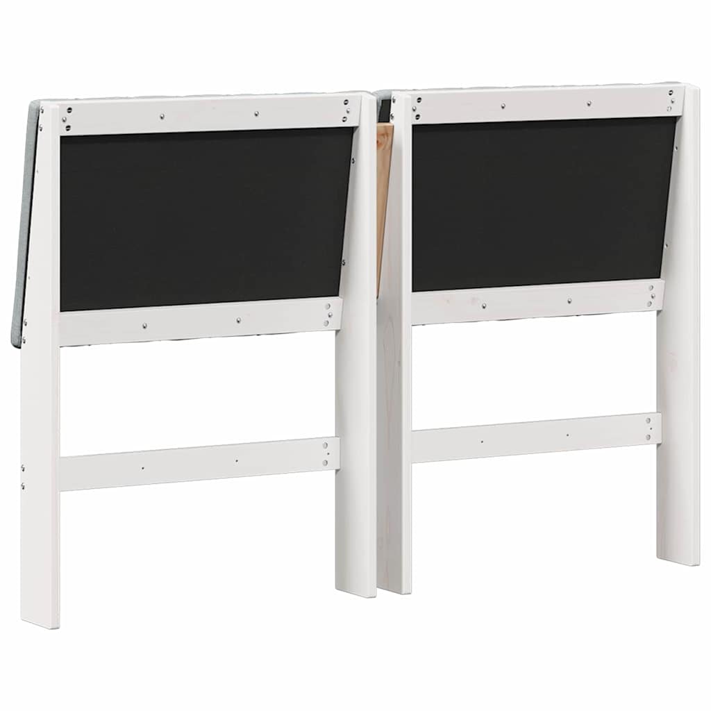 Testiera imbottita Grigio chiaro 140 cm Pino massello