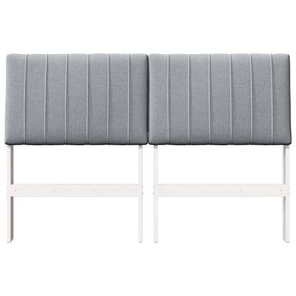 Testiera imbottita Grigio chiaro 140 cm Pino massello