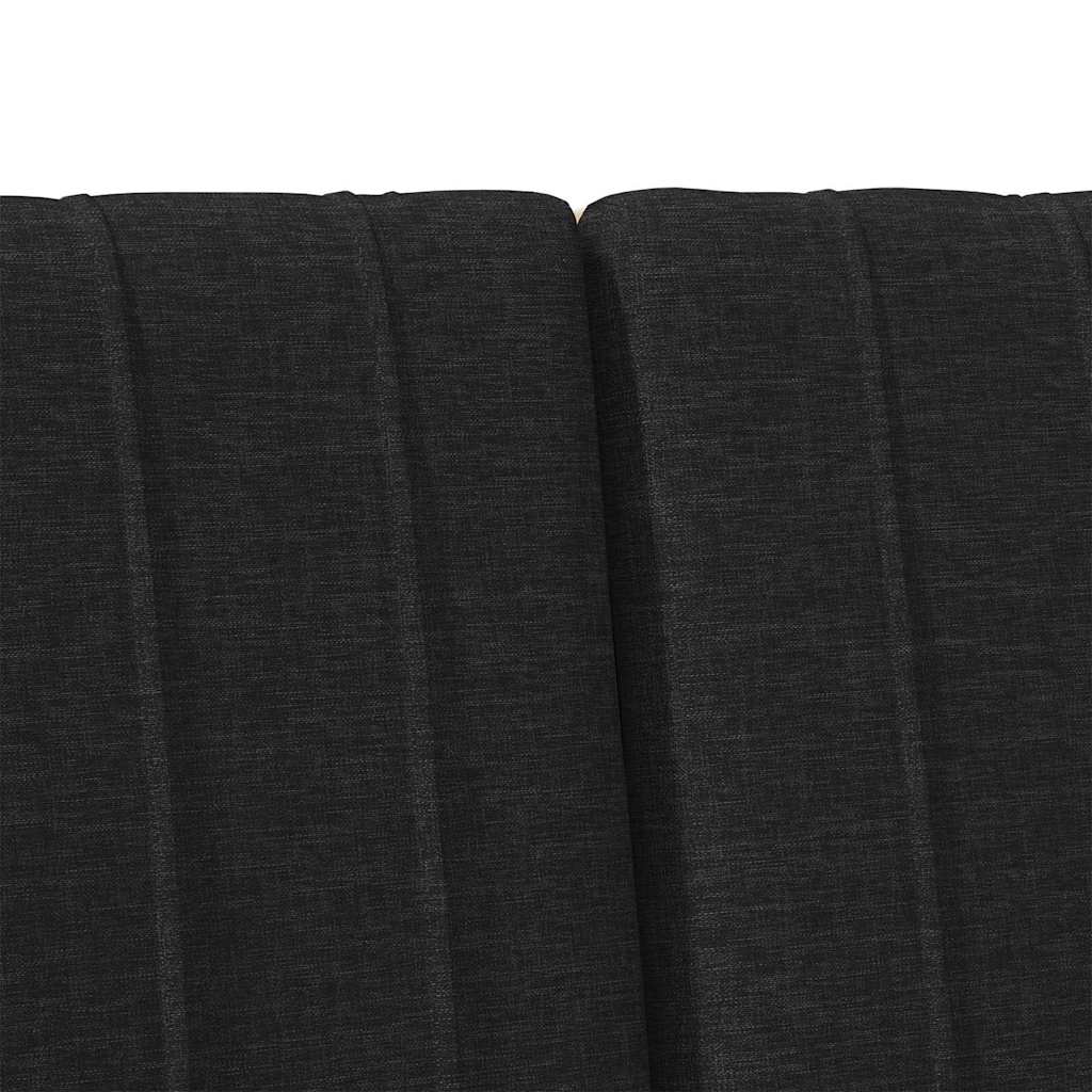 Testiera imbottita Nero 135 cm Pino massello