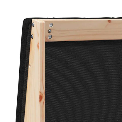 Testiera imbottita Nero 135 cm Pino massello