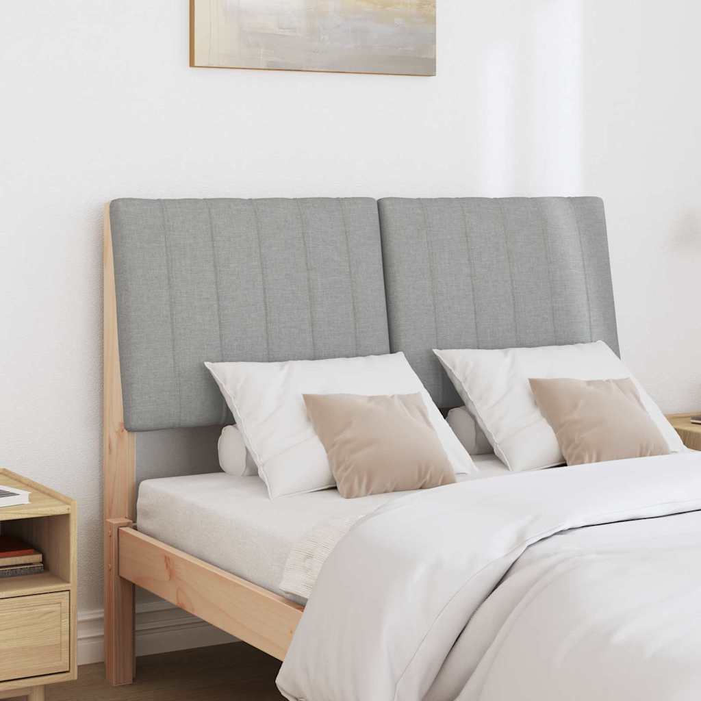 Testiera imbottita Grigio chiaro 120 cm Pino massello