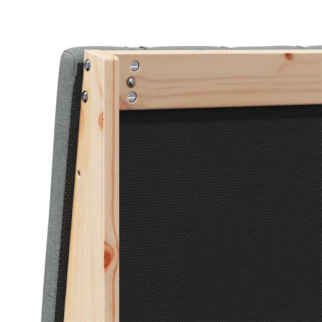 Testiera imbottita Grigio scuro 120 cm Pino massello