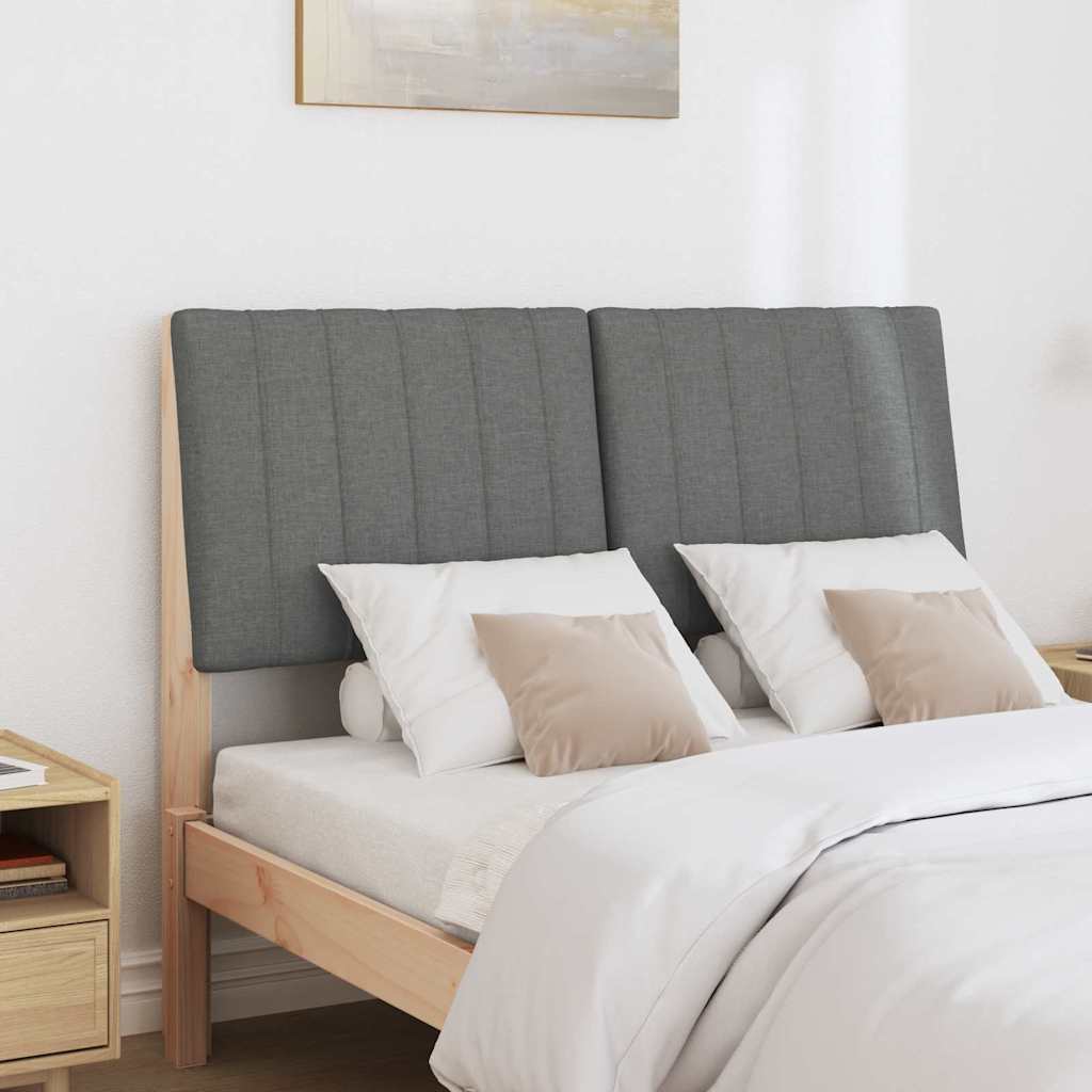 Testiera imbottita Grigio scuro 120 cm Pino massello