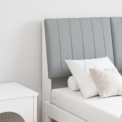 Testiera imbottita Grigio chiaro 120 cm Pino massello