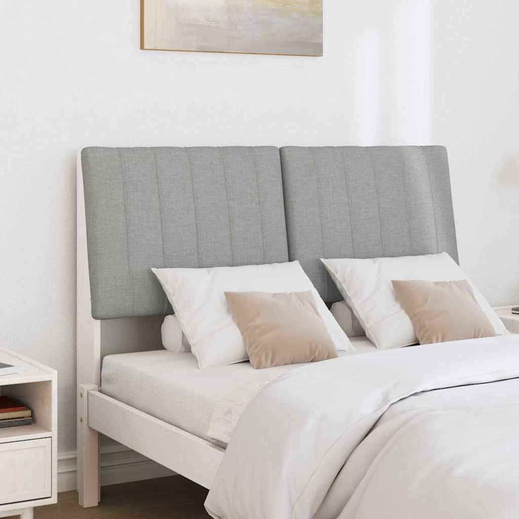 Testiera imbottita Grigio chiaro 120 cm Pino massello