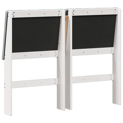 Testiera imbottita Grigio chiaro 120 cm Pino massello