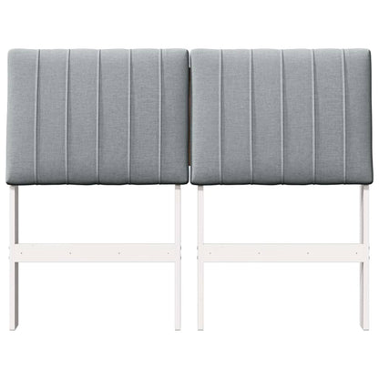 Testiera imbottita Grigio chiaro 120 cm Pino massello