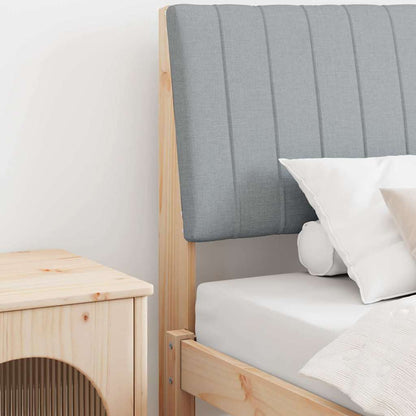 Testiera imbottita Grigio chiaro 100 cm Pino massello