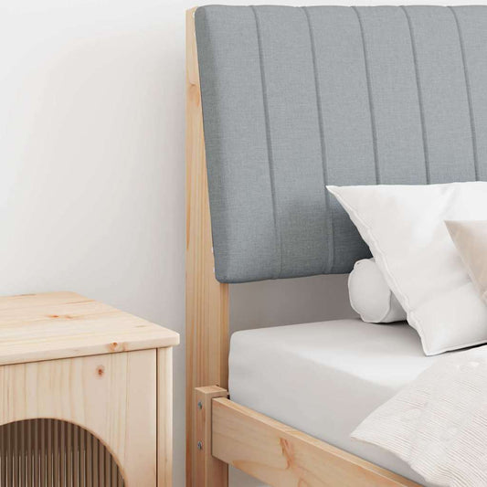 Testiera imbottita Grigio chiaro 100 cm Pino massello