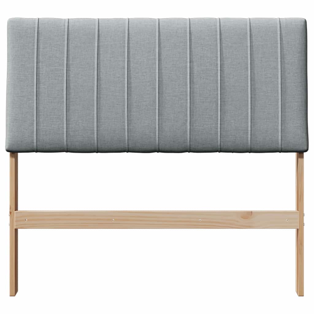 Testiera imbottita Grigio chiaro 100 cm Pino massello