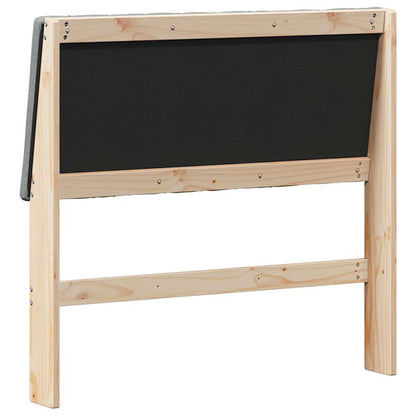 Testiera imbottita Grigio scuro 100 cm Pino massello