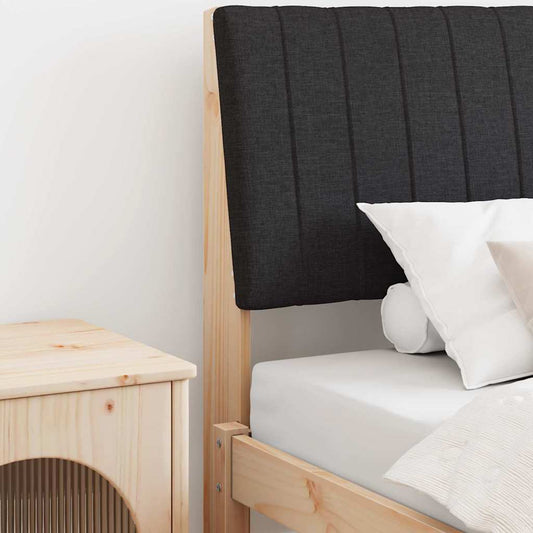 Testiera imbottita Nero 100 cm Pino massello