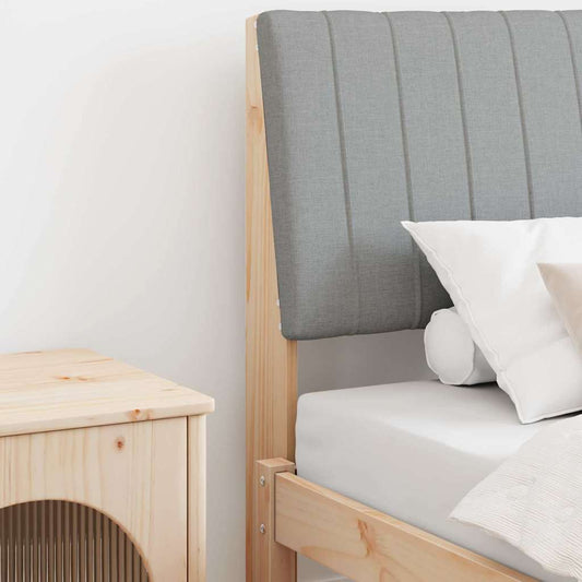 Testiera imbottita Grigio chiaro 90 cm Pino massello