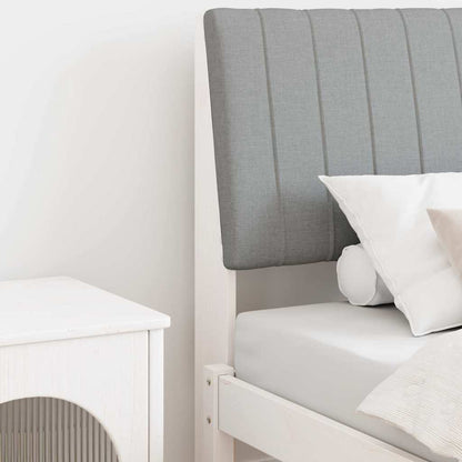 Testiera imbottita Grigio chiaro 90 cm Pino massello