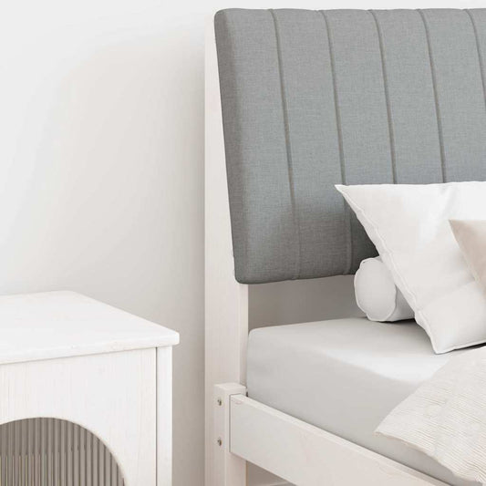 Testiera imbottita Grigio chiaro 90 cm Pino massello