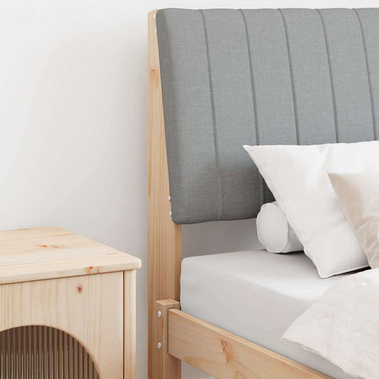 Testiera imbottita Grigio chiaro 80 cm Pino massello