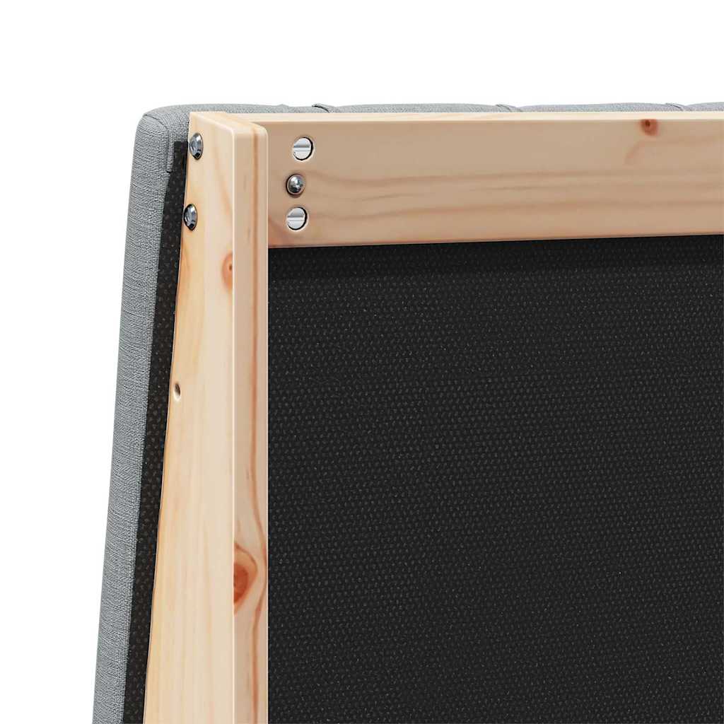 Testiera imbottita Grigio chiaro 75 cm Pino massello