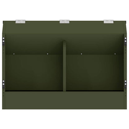 Mangiatore per conigli Verde oliva 64.5 x 25.5 x 45.5 cm