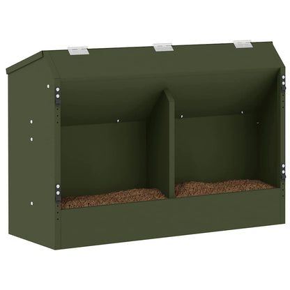 Mangiatore per conigli Verde oliva 64.5 x 25.5 x 45.5 cm