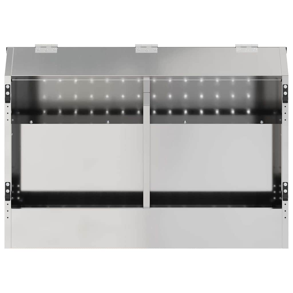 Mangiatore per conigli Argento 64.5 x 25.5 x 45.5 cm