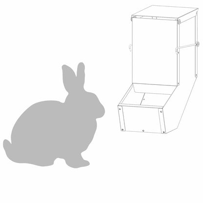 Mangiatore per conigli Argento 12,5 x 26 x 28,5 cm