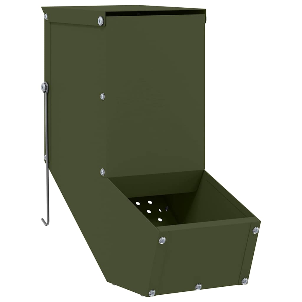 Mangiatore per conigli Verde oliva 12,5 x 26 x 28,5 cm | homemem39