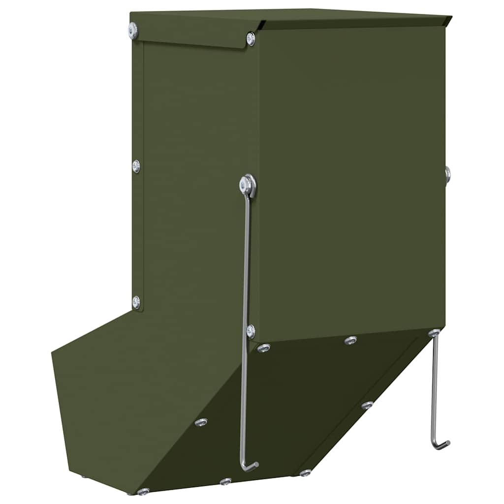 Mangiatore per conigli Verde oliva 12,5 x 26 x 28,5 cm | homemem39