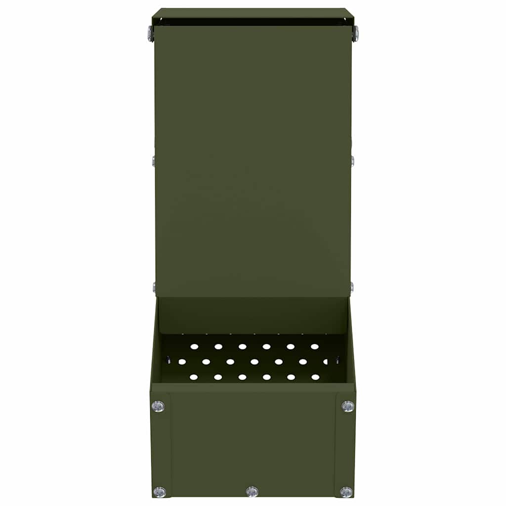 Mangiatore per conigli Verde oliva 12,5 x 26 x 28,5 cm | homemem39