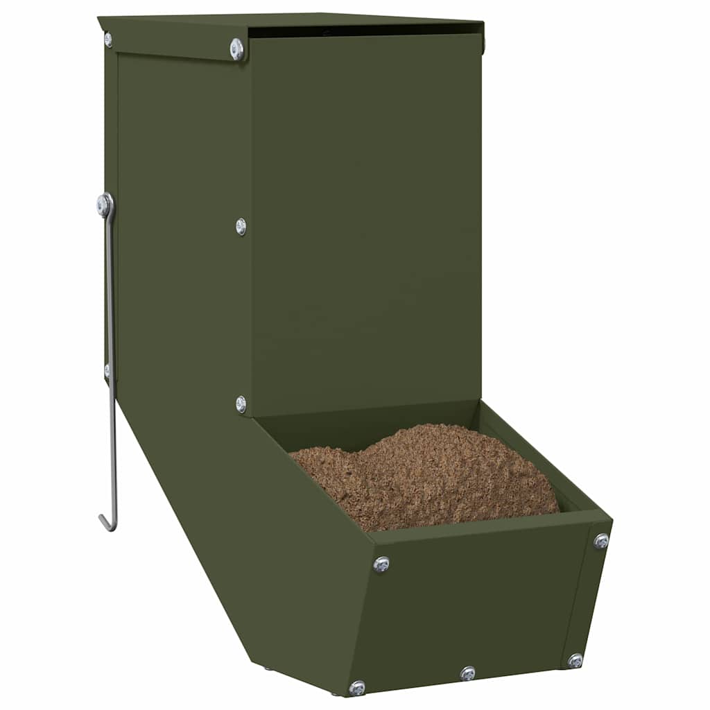 Mangiatore per conigli Verde oliva 12,5 x 26 x 28,5 cm | homemem39