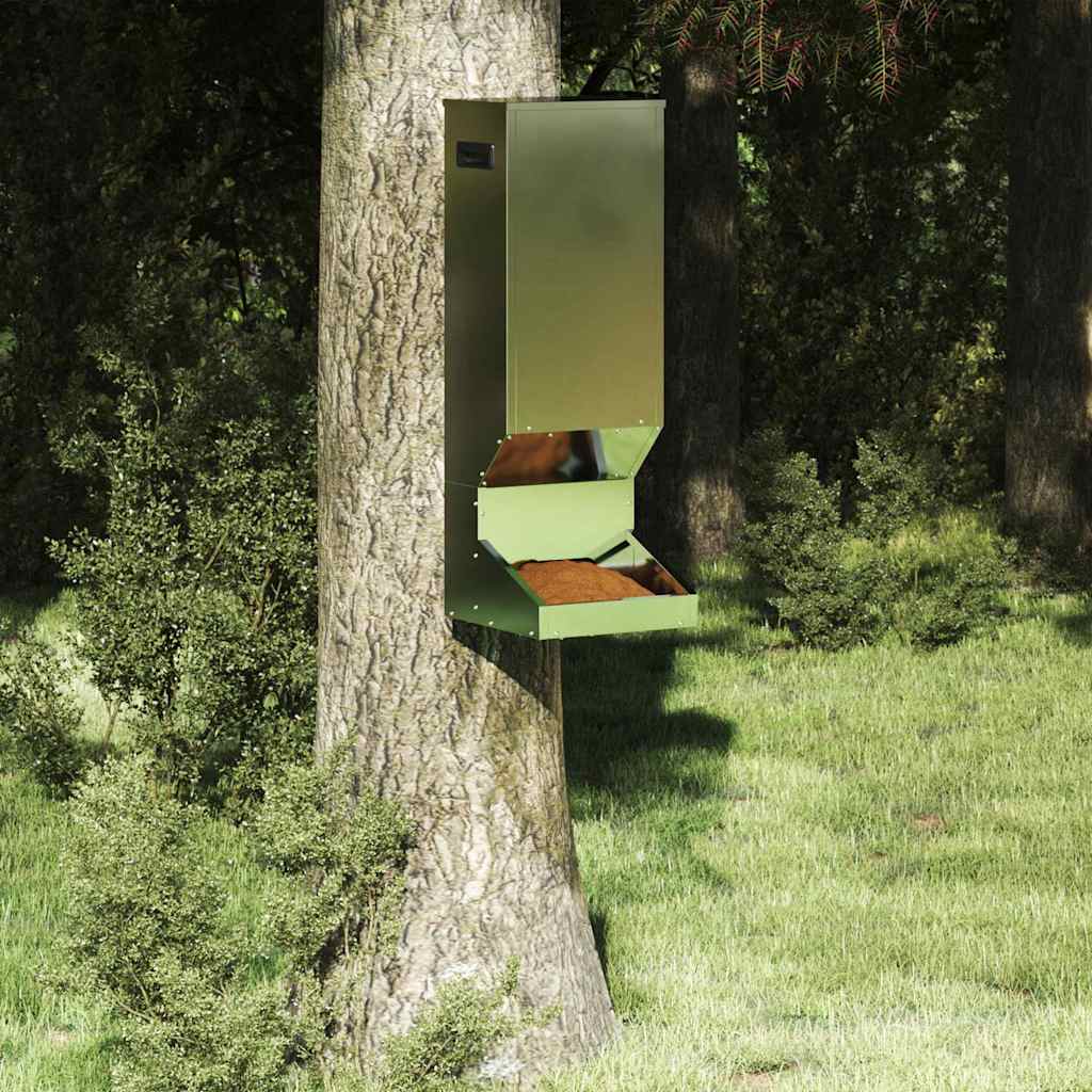 Mangiatore per cervi Argento 28 x 30 x 80 cm Acciaio zincato