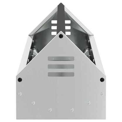 Mangiatoia per polli Argento 108 x 20,5 x 20 cm Acciaio zincato