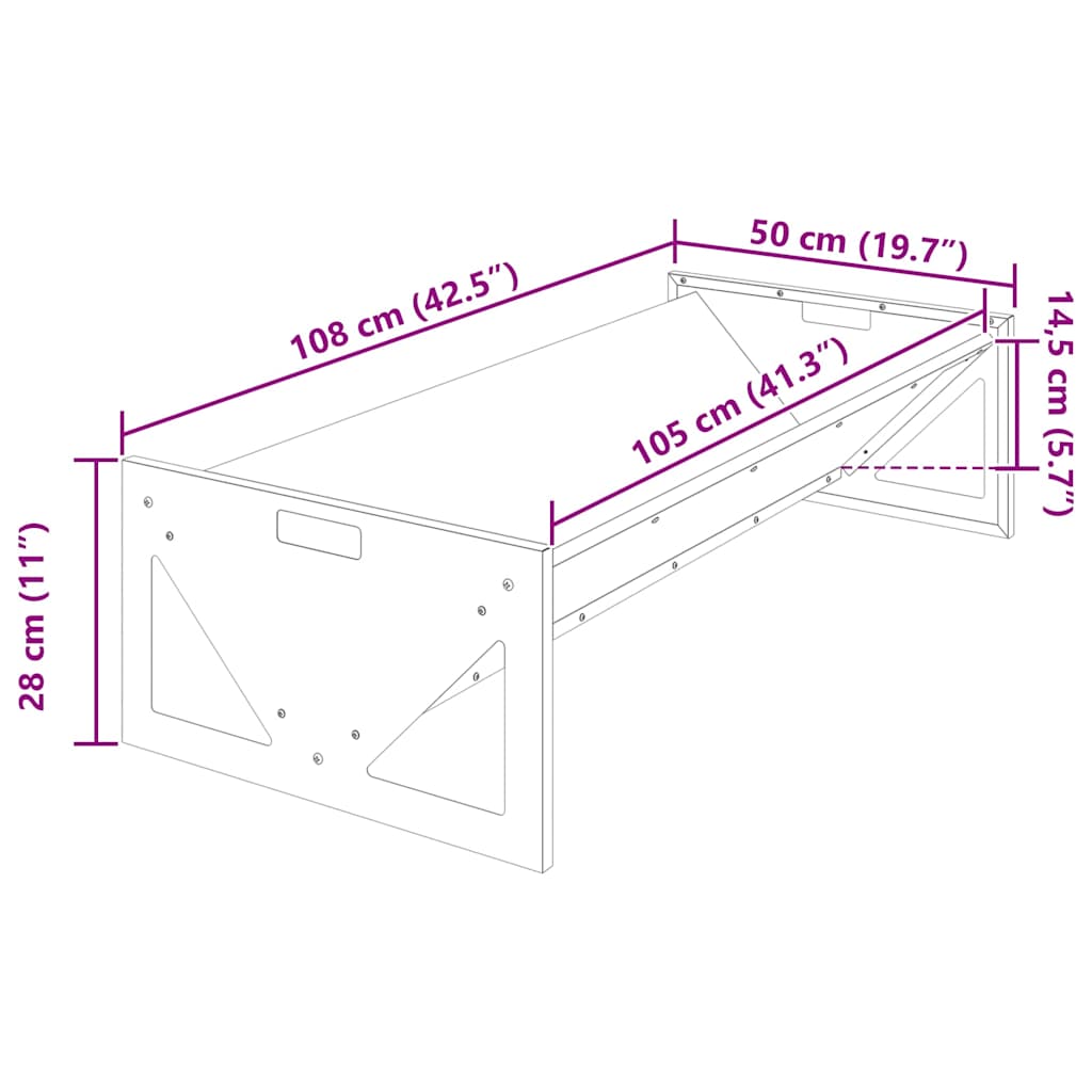 Abbeveratoio per bestiame Nero 108 x 50 x 28 cm | homemem39