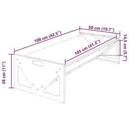Abbeveratoio per bestiame Nero 108 x 50 x 28 cm | homemem39