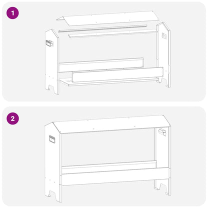 Mangiatoia per polli Nero 81 x 32 x 53,5 cm