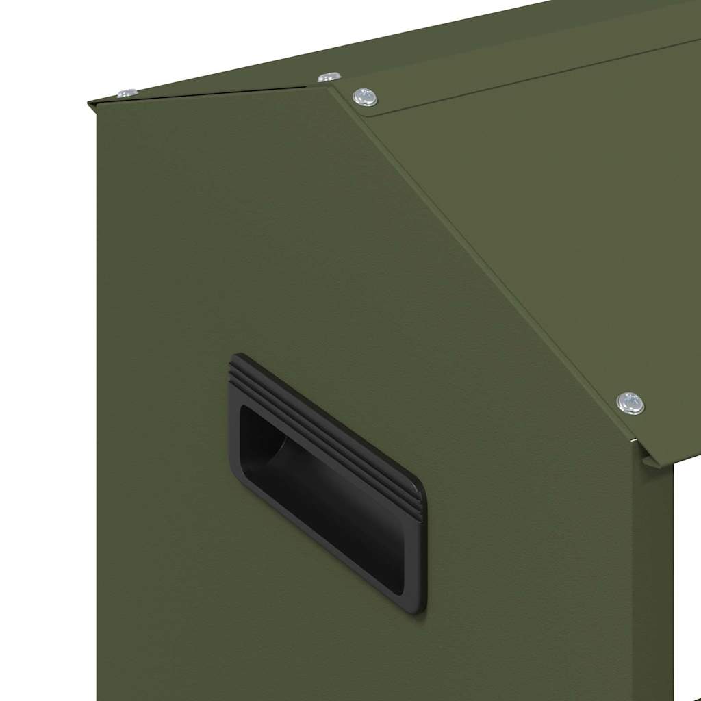 Mangiatoia per polli Verde oliva 81 x 32 x 53,5 cm