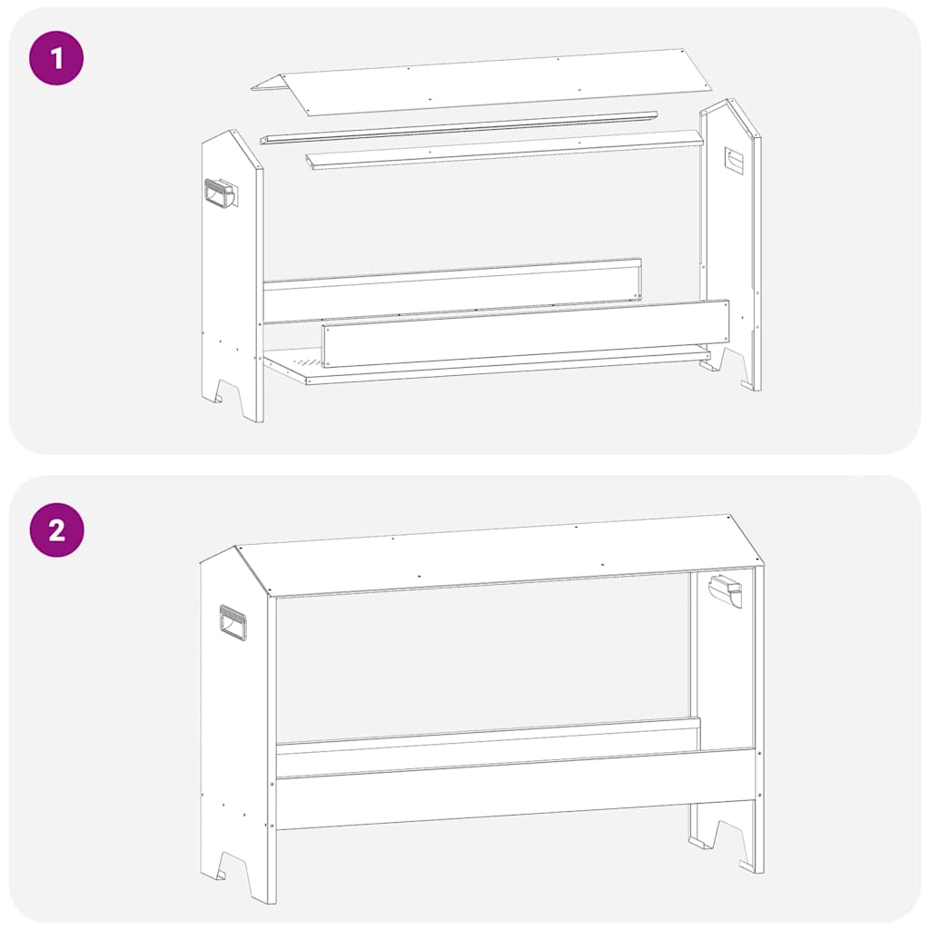 Mangiatoia per polli Verde oliva 81 x 32 x 53,5 cm