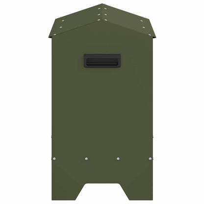 Mangiatoia per polli Verde oliva 81 x 32 x 53,5 cm