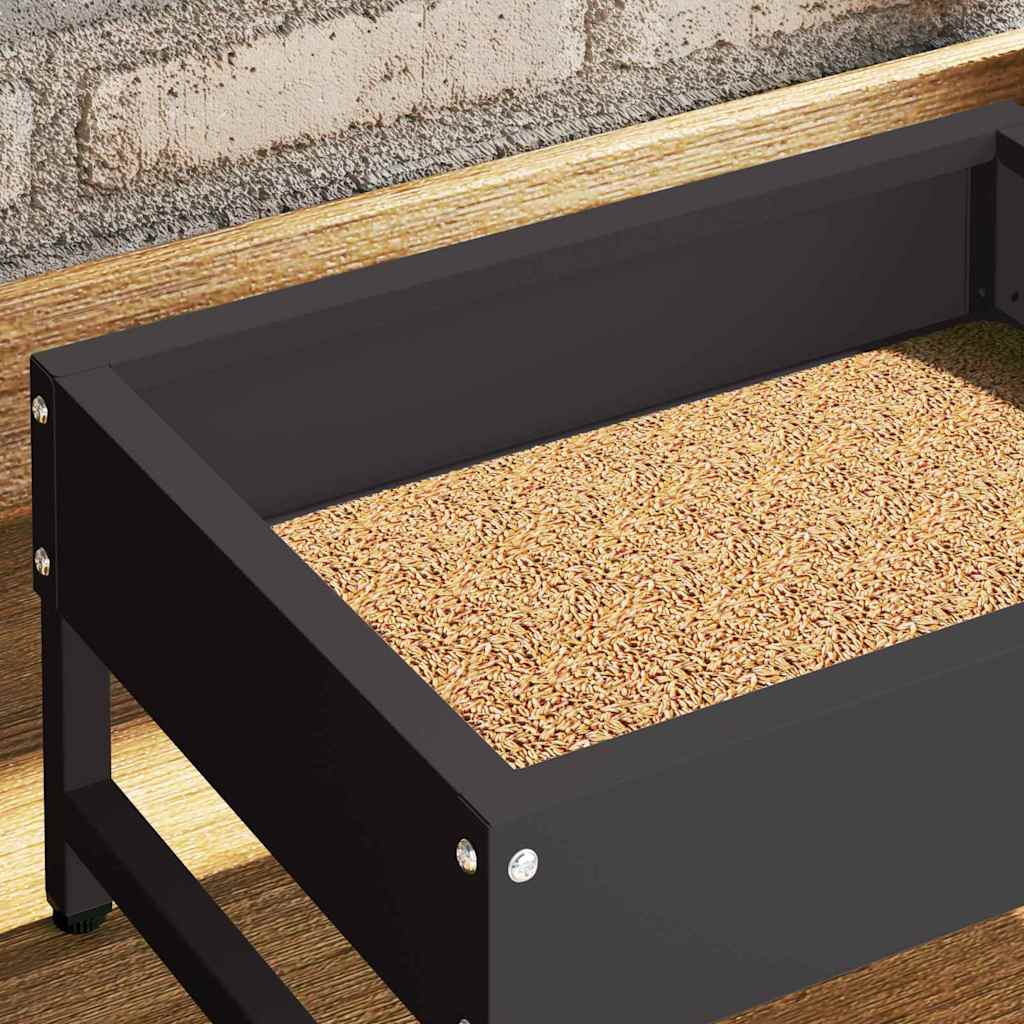 Mangiatore per Uccelli Nero 80 x 28 x 13.5 cm