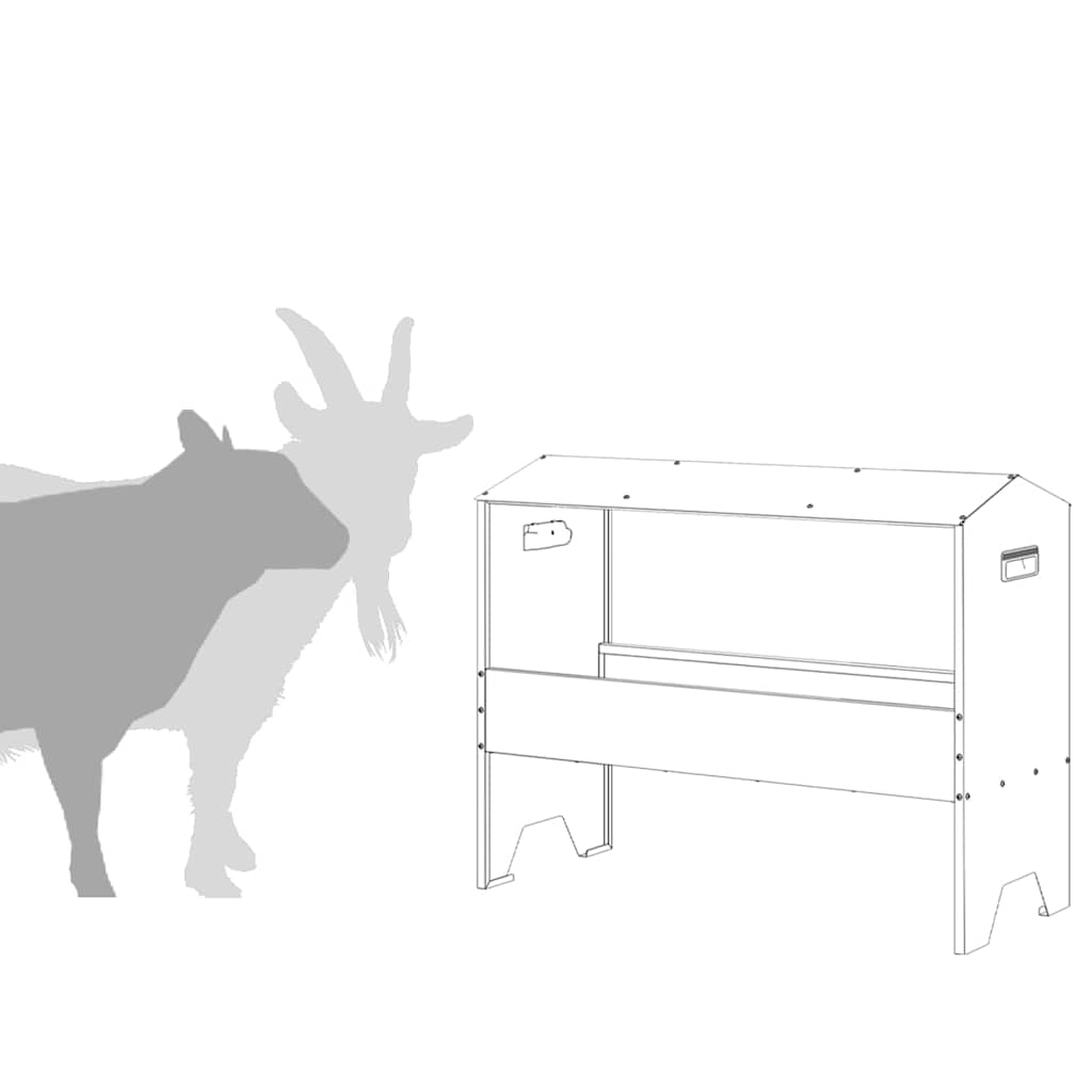 Abbeveratoio per bestiame Argento 79 x 35 x 62 cm | homemem39