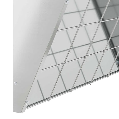 Mangiatore Appeso per Fieno Argento 61 x 33 x 66 cm