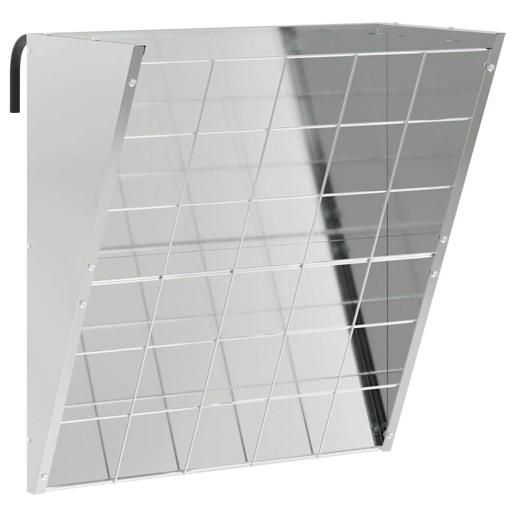 Mangiatore Appeso per Fieno Argento 61 x 33 x 66 cm