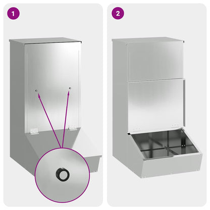 Nutriente per Maiali Argento 55 x 38 x 76 cm Acciaio zincato