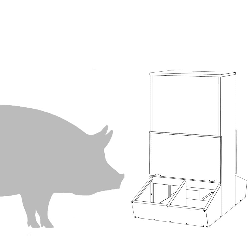 Nutriente per Maiali Nero 82 x 51 x 91,5 cm