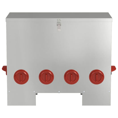 Feeder per pollo Argento 60,5 x 29 x 51 cm Acciaio zincato