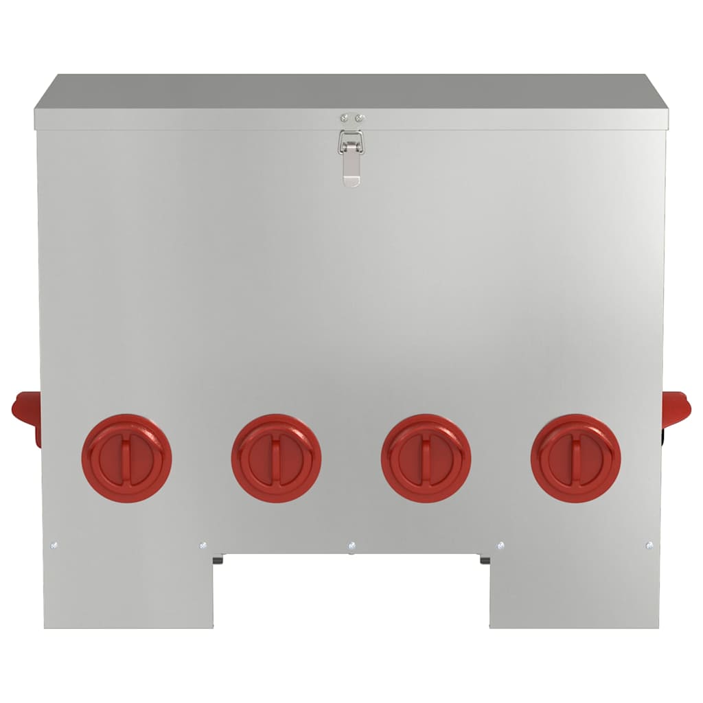Feeder per pollo Argento 60,5 x 29 x 51 cm Acciaio zincato