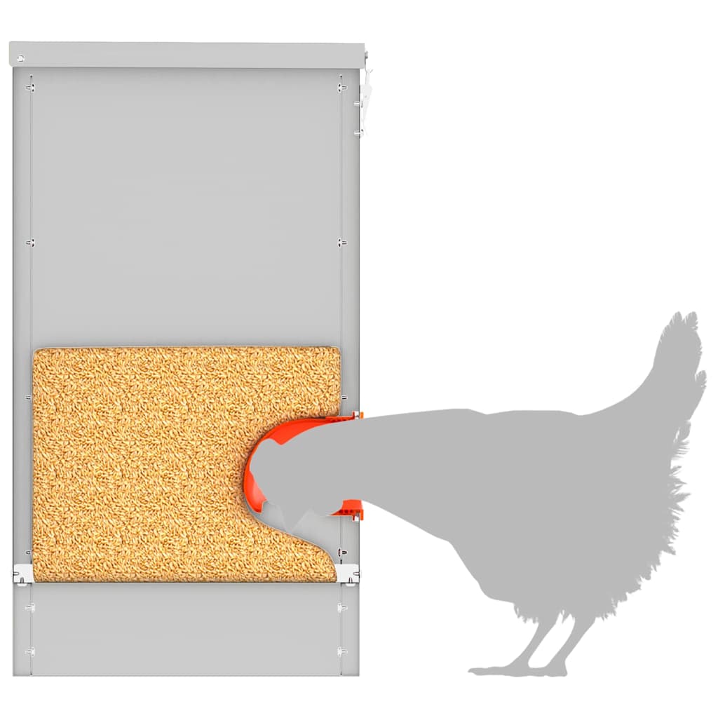 Feeder per pollo Argento 60,5 x 29 x 51 cm Acciaio zincato