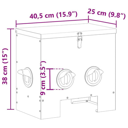 Feeder per pollo Nero 40,5 x 25 x 38 cm